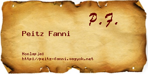 Peitz Fanni névjegykártya